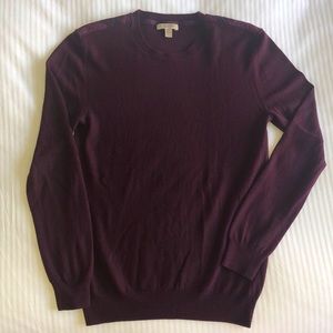 Burberry 100% merino sweater, burgundy
